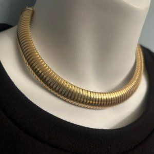 Vintage Stretchy Chain Necklace in Gold Tone